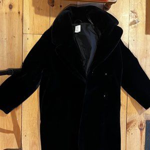 Faux Fur Black Cozy Long Coat
